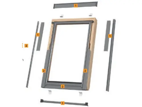 Dakea samostatné krycí plechy okna CLX M6A, 78x118 cm