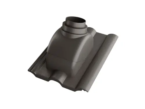 Betonpres Exclusiv taška prostupová pro odkouření turbokotle pr. 100 a 125 mm Břidlicově černá